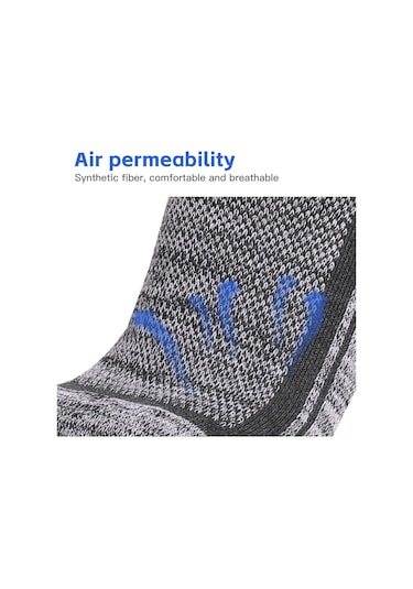 Moveevo "uzun Kayak Çorabı - Sıcak Tutar, Nefes Alabilir, Dayanıklı 35-39 " Koyu Gri