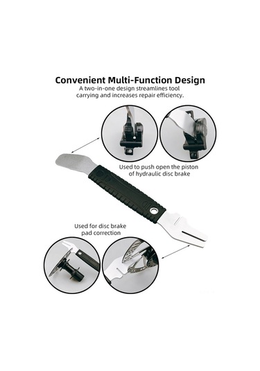 Folinda Bisiklet Disk Fren Tamirat Aracı - Multi Fonksiyonlu Disk Düzeltme Ve Piston Sıfırlama Anahtarı Siyah