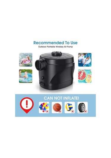 Yatak İçin Elektrikli Hava Pompası, Pille Çalışan Havada Kamp Şişirme Altın