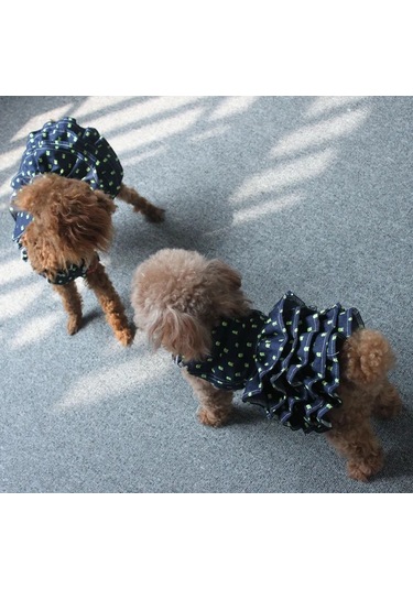 Best Golden Monkey Köpekler İçin "katrene" Denim Kırmızı-yeşil Elbise 401106531