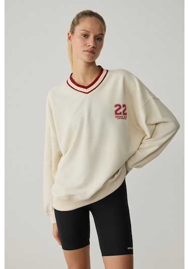 Urban Beat Oganna Kadın Ekru Sweatshirt Ekru