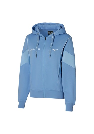 Athletics Mizuno Sweat Jacket Kadın Kapüşonlu Sweatshirt Mavi Çok Renkli