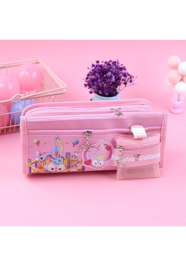 Sevimli Kuromi Desenli Melodi Çocuk Kumbarası Ve Bozuk Para Cüzdanlı İlkokul Öğrencileri İçin Şık Kırtasiye Çantası Pembe