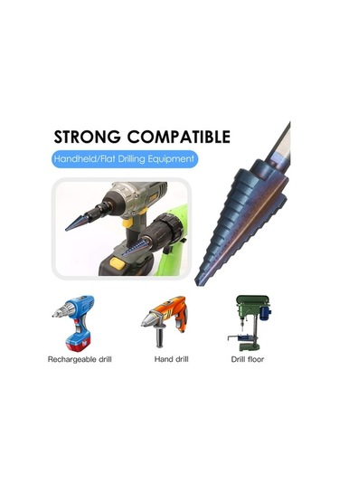 Pazly Titanyum Kaplama Hss Kademeli Matkap Ucu Seti - 5 Adet - Metal, Ahşap Ve Plastik İçin Multifonksiyonel