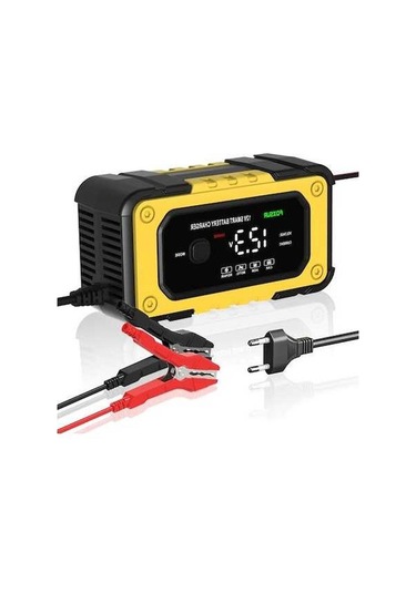 Novahub 12v/6a Foxsur Otomatik Akü Şarj Cihazı, Puls Onarma, Kurşun Asit Akü Bakım, Led Ekranlı, Araba, Kamyon, Suv, Motosiklet, Bot İçin