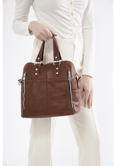 Derinss Leather Derinss Dkb0049 Hakiki Deri Kadın Taba El Ve Omuz Çantası 001