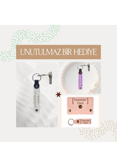 Minik Patili Aşklara Armağan, Tatlı Figürlü, Kişisel Yazılı Anahtarlık, Pudra-kırmızı