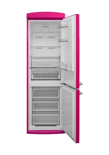 Vestel RETRO NFK37011 330 L No-Frost Buzdolabı Pembe