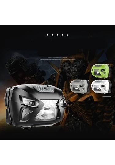 Ulzyvf Yem Usb Tutma Siyah Şarjlı Led Işıkları İndüksiyon Havada Farlar Farlar Balık Açık Fy Siyah