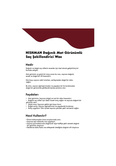 Mess Up Mat Şekillendirici Wax M3 100ml Mat Görünüm Orta Tutuş Oynanabilir Yapı