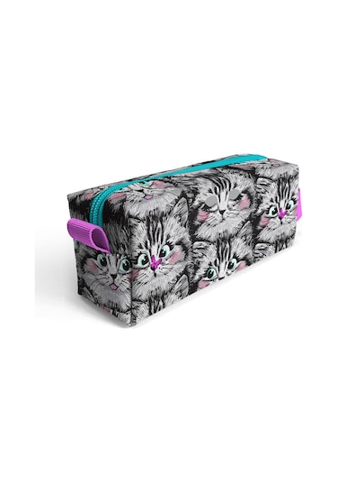 Coral High Gri Kedi Desenli 3 Lü Okul Çanta Seti Set0123638