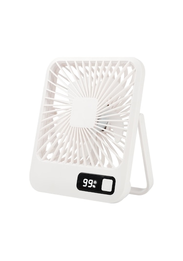 Vkemall Hızlı Şarjlı 5 Kademeli Ayarlanabilir Rüzgar Hızına Sahip Taşınabilir Masa Fanı