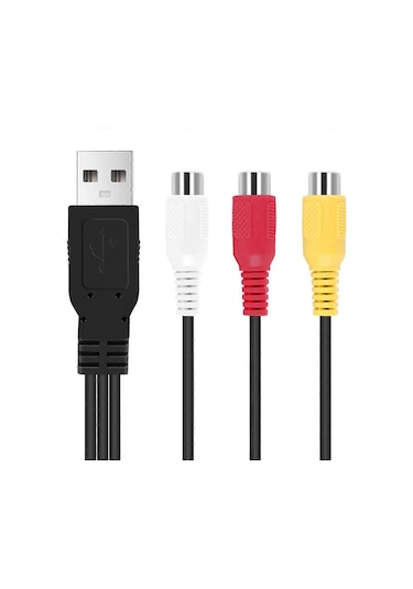 Usb - 3rca Kablosu, Usb Dişi - 3 Rgb Video Av Kompozit Adaptör Dönüştürücü Kablo Kablosu Konnektör Kablosu - Kaiyi