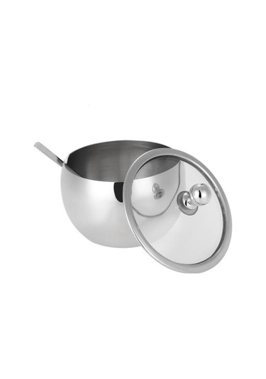 Paslanmaz Çelik Şeker Kase Baharat Kavanoz Çeşni Pot Spice Konteyner Kapak Kaşık Mutfak Aletleri Gadgets Canlı Cuet Şeker & Amp Amp Krema Tencere 3 Kaşık Klipsli