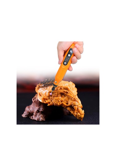 Geeroyoo Kkmoon Şarj Edilebilir Mini El Taşlama Makinesi, 5 Hız Ayarlı Işık Fonksiyonlu Taş Oyma Ve Parlatma Aleti, Portakal Renk