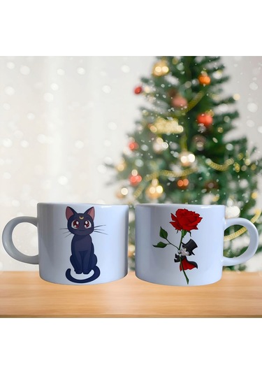 Ay Savaşçısı Ve Maskeli Şövalye Porselen Fincan Takımı 715 Beyaz