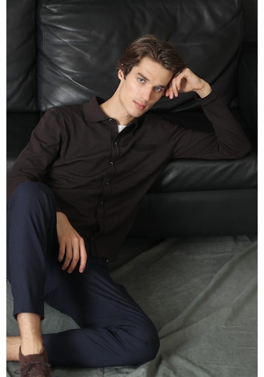 Lufian Orka Erkek Kazak Kahverengi 112090099100112 Kahverengi