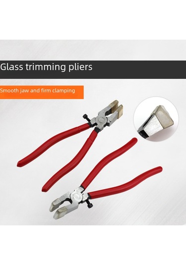 Xiyyadms 8 İnç Mavi Kollü Cam Kenar Düzeltici Pense - Cam Kesim Ve Kenar İşlemleri İçin Özel Profesyonel Araç