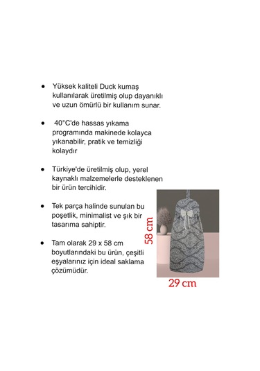 Gri Varak Desen Poşetlik: Poşet Düzenleyici, Mutfak, Karavan,kamp