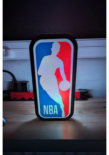 Nba Logo Gece Lambası Çok Renkli