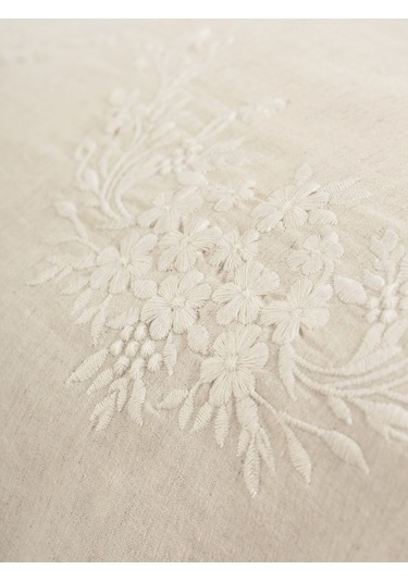 Cotton Box Cotton Keten Çift Kişilik Nevresim Takımı Forbes Bej