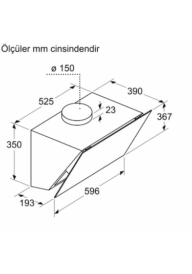 Profilo DVK6J679 60 CM Cam Duvar Tipi Davlumbaz