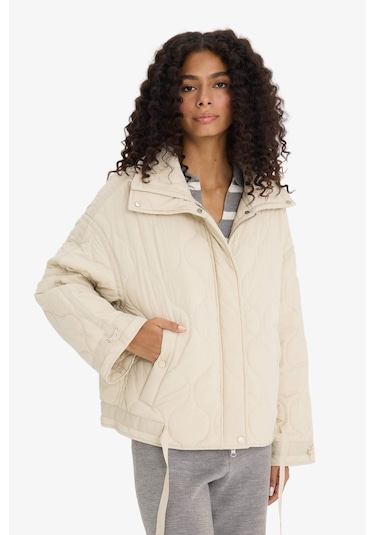 Defacto Su Geçirmez Regular Fit Çıtçıtlı Fermuarlı Kapitoneli Mont F3184ax25wner128 Ekru Defacto Su Geçirmez Regular Fit Çıtçıtlı Fermuarlı Kapitoneli Mont F3184ax25wner128 Ekru