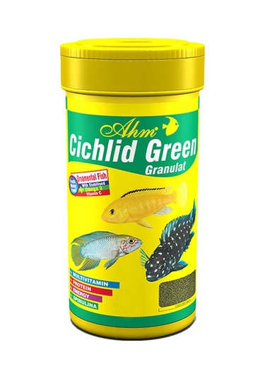 Ahm Cichlid Green Gran. Cichlid Balığı Yemi 250 ML.