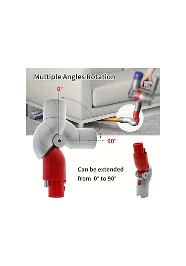 Boatshop1 V7 V8 V10 V11 V15 Elektrikli Süpürge Aksesuarları Seti 1 Adaptör Ve 1 Rastgele Temizlik Fırçası Kavisli Boru Dönüşüm Başlığı Saç Kesici Toz