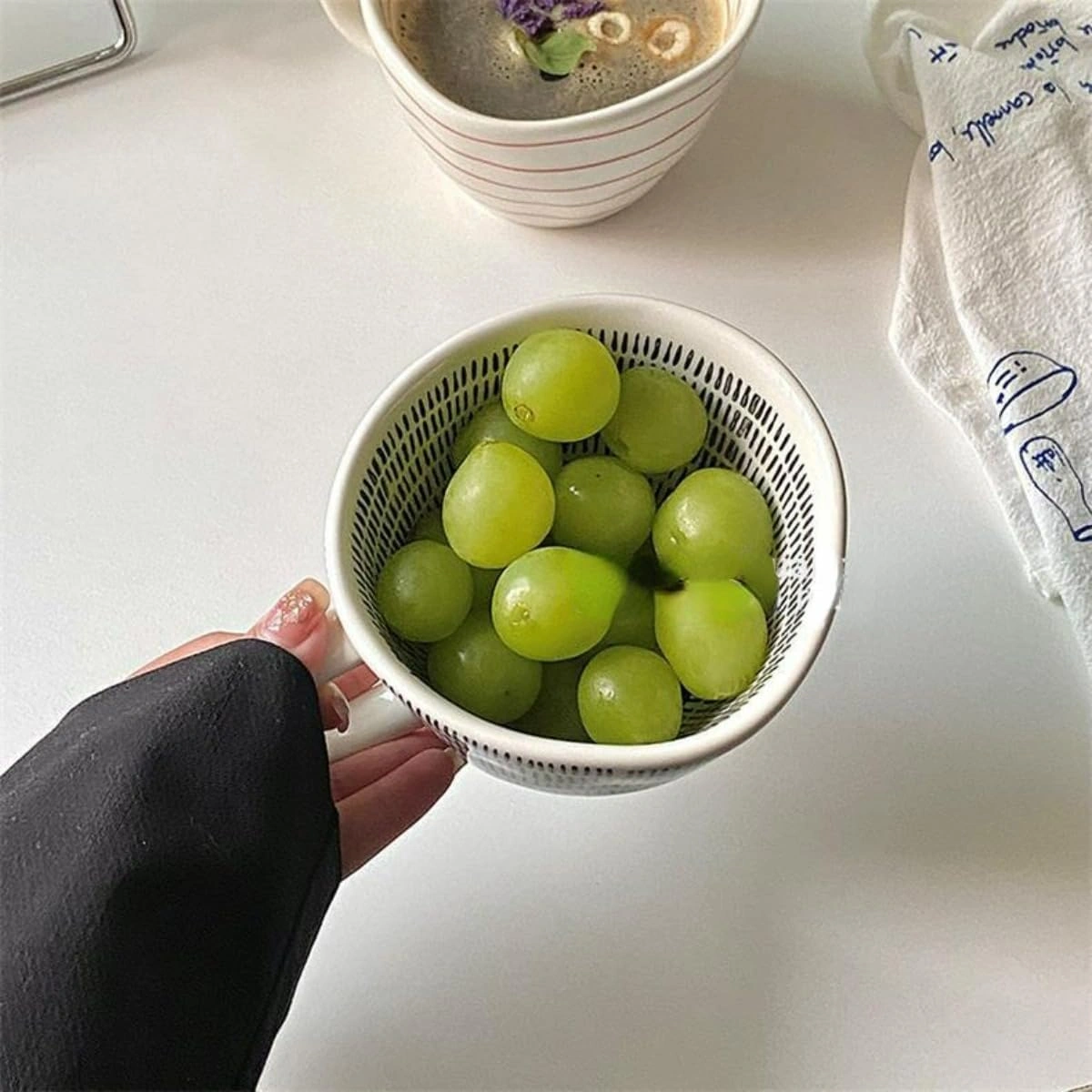 Retro Seramik Kupa Düzensiz Saplı Seramik Kahve Kupası 340ml/11.5oz Su Bardağı Sevimli Yenilikçi Çocuk Doğum Günü Hediyesi Diğer