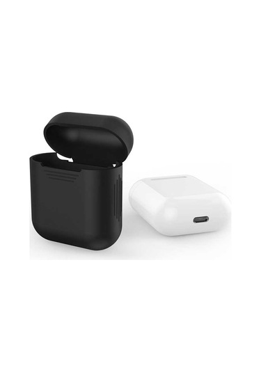 Airpods Uyumlu Zore Standart Silikon Kılıf Siyah