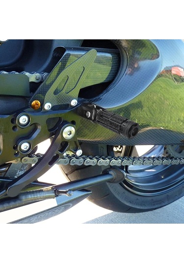 Xindoker Motosiklet Yolcu Ayak Pabuçları 8mm Çaplı Evrensel Katlanabilir Alüminyum Alaşımlı Dayanıklı Aksesuarlar