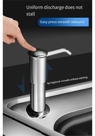 Xiaaokeji Mutfak Lavabosu İçin Sabunluk Ve Uzatma Borusu Seti Gümüş