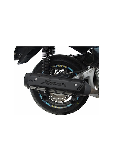GP Kompozit Yamaha XMAX 250 2011-2017 Uyumlu Egzoz Koruma Kapağı Siyah