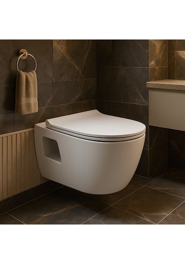 Turavit Rondo Rita Beyaz Kanalsız Açık Montaj Asma Klozet Rnd5516, Nkp Grande Yavaş Kapak Diğer