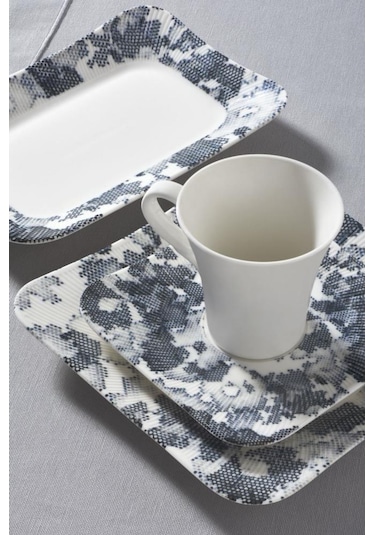 Güral Porselen Sipinoza 36 Parça Kahvaltı Takımı Gbsspn36khe1927 Beyaz - Gri