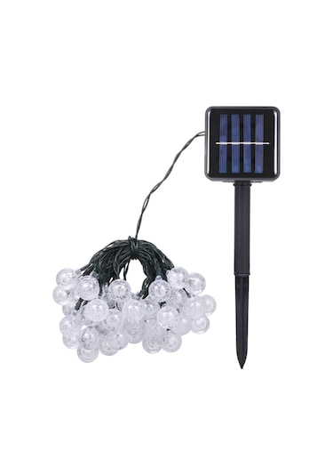 Güneş Enerjili 7 M 50 Led Rgb Çok Renkli Kristal Top Solar Bahçe Aydınlatması Led Lamba