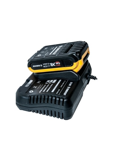 Deko 24V 5 Ah Li-ion Çift Akülü Darbeli Vidalama Sarı