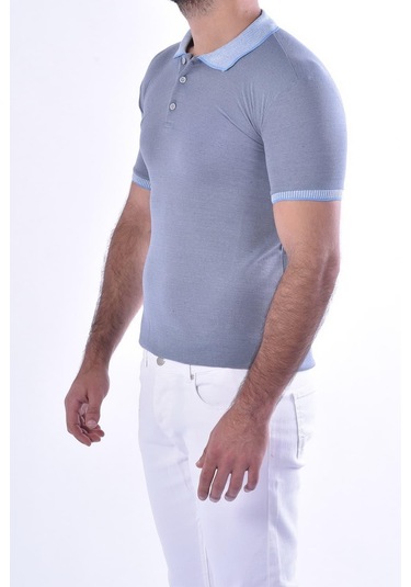Ts 814 Slim Fit Havacı Mavi Spor T-shirt Mavi