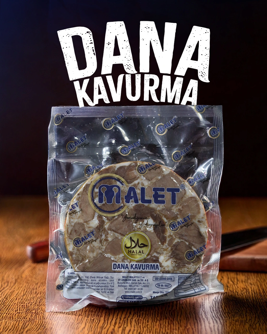 Malet Dilimli Piknik Dana Kavurma 1 KG