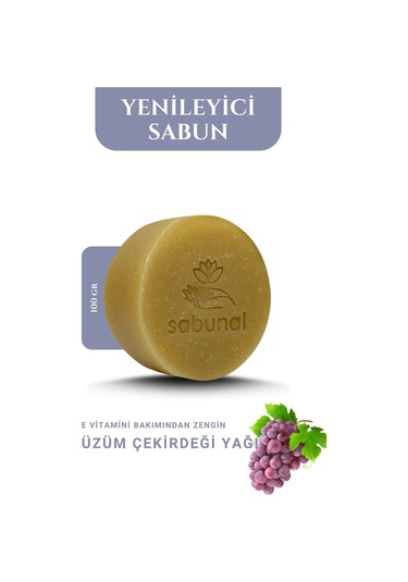Sabunal Üzüm Sabunu 2 Adet - Cilt Elastikiyet Sabunu
