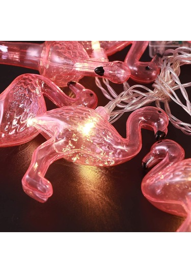 Led Peri Işıkları Pille Çalışan Flamingo Düğün Bahçe Dekorasyonu 1,65 M Enerji Sınıfı A Diğer