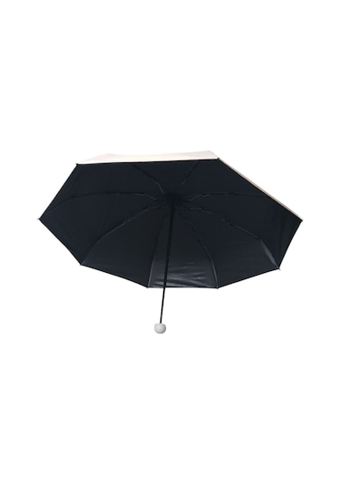 Eleven Markets Mini Cep Boy Lüx Şemsiye Uv Korumalı Bej Mini Şemsiye Bej