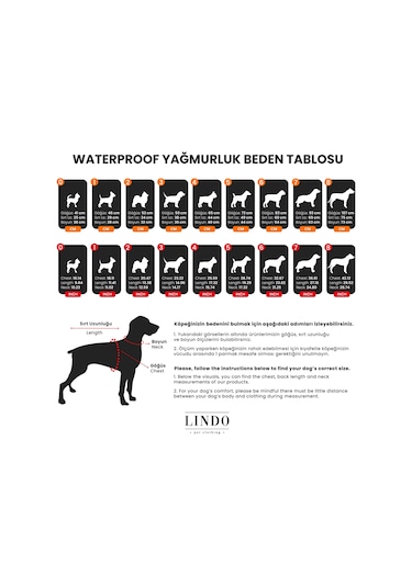 Cosmo Plus İçi Polarlı Su Geçirmez Köpek Yağmurluğu