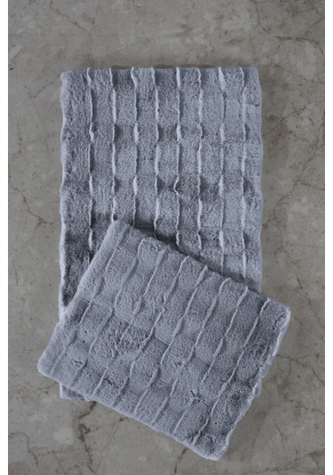 Elart Rita Paspas Takımı 60x100 Cm Gri Gri