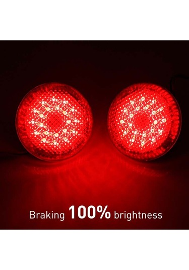 Leasetake Nissan/qashqai İçin Toyota Sienna/corolla Scion İçin Araba Arka Tampon Reflektör Lambası Yuvarlak Fren Durdurma Lambası Kırmızı