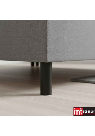 İmt Aksesuar10 Cm M8 Diş Silindir Mobilya Koltuk Kanepe Baza Ayağı Siyah
