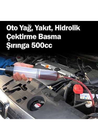 Oto Şırınga Yağ Yakıt Hidrolik Sıvı Çekme Basma Şırınga Enjektör