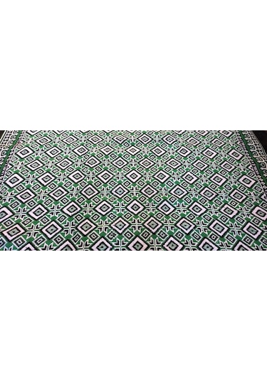 Algelsineve Yeşil Baklava Desen 3 Mekik Kalın Kilim