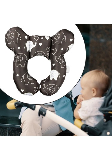 Dolıty Bebek Boyun Destek Yastığı Besleme Arabası Seyahat Siyah